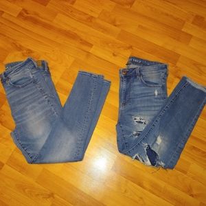 2 pairs of AE jeans